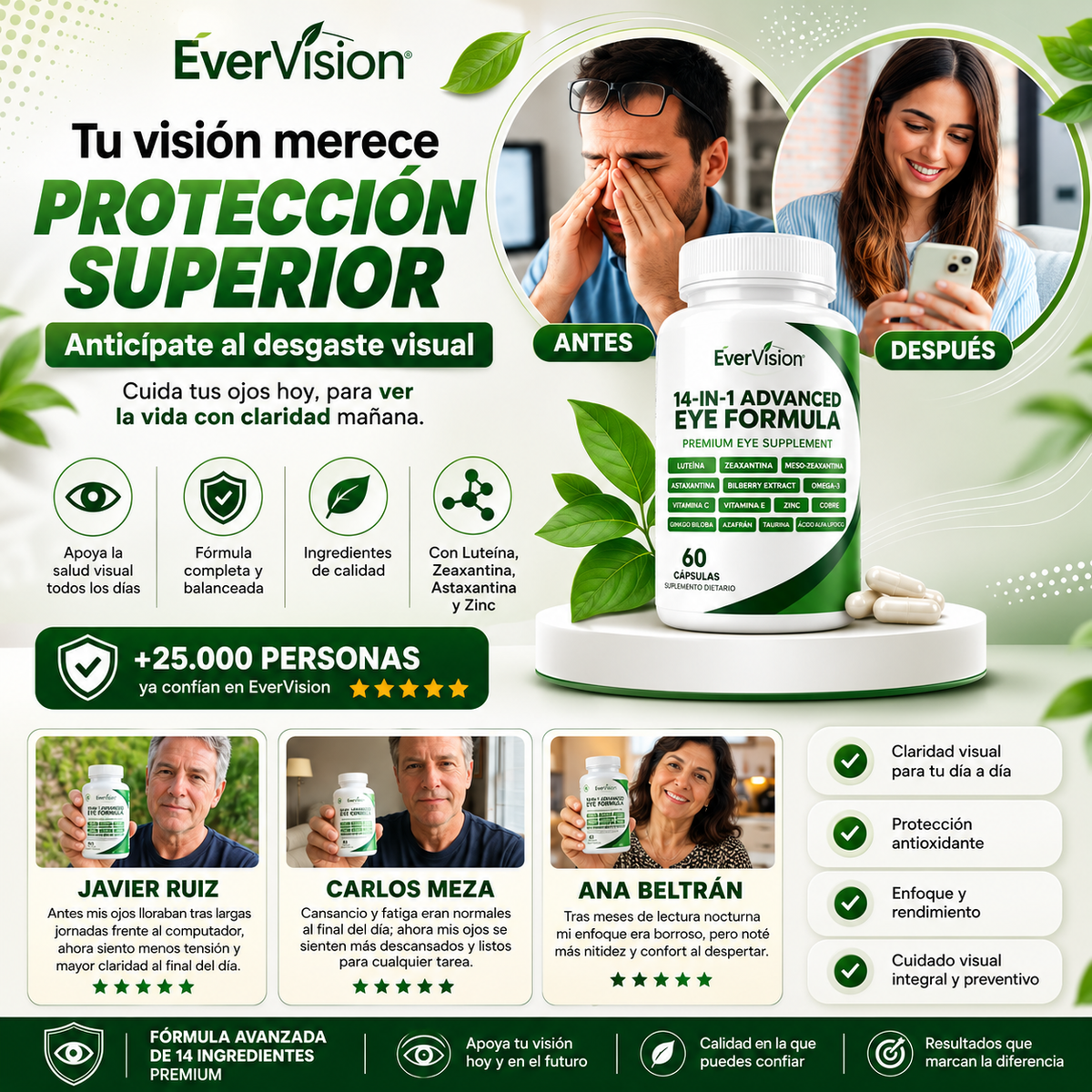 EverVision X14 - Fórmula avanzada para tu salud visual