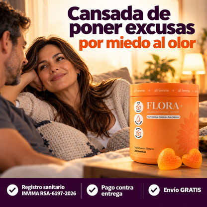 FLORA – Gomitas probióticas | Frescura y confianza íntima